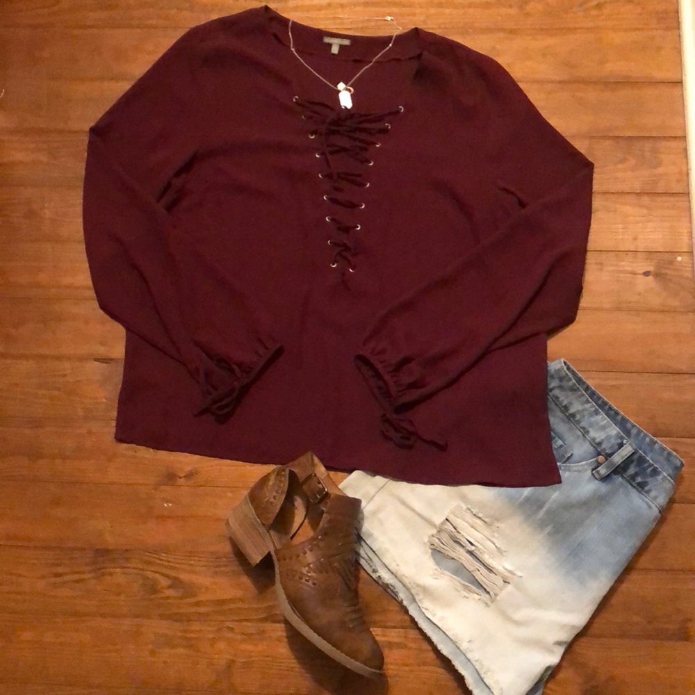 Charlotte Russe - Lace Up Neck - Light Weight - Picture 2 of 5